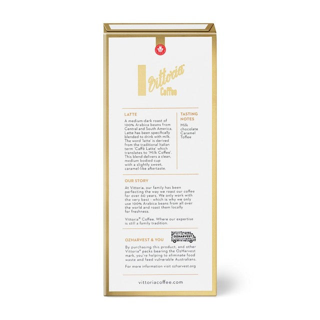 Vittoria Latte coffee capsules 10 pack (British brand)