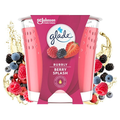 M&S Glade Small Scented Candle Bubbly Berry Splash 112g- Buy online at McGrocer