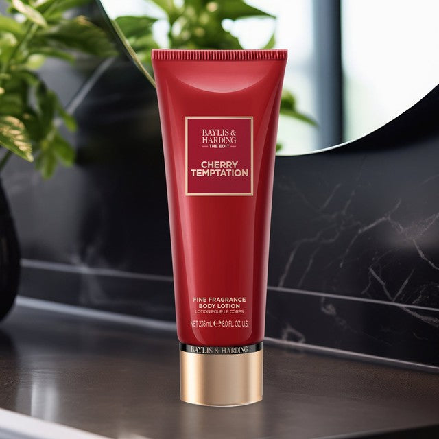 Baylis & Harding Cherry Temptation body lotion, British brand