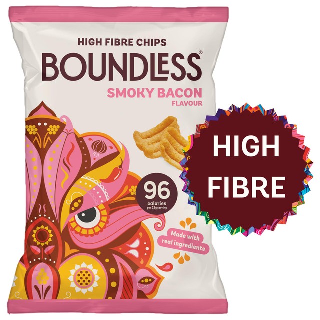 Boundless smoky bacon chips sharing pack 80g - British product