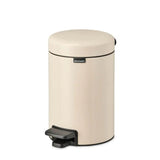 Brabantia NewIcon 3 litre pedal bin in soft beige - British product