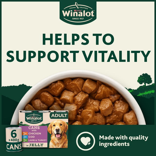 Winalot Classics Mixed in Jelly wet dog food 400g can (British brand)