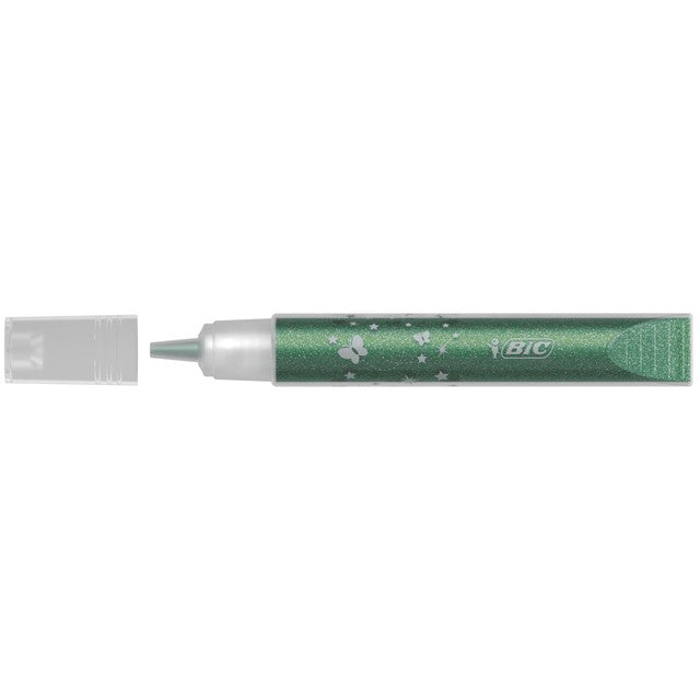 BIC kids metallic glitter glue pack of 6 - British product