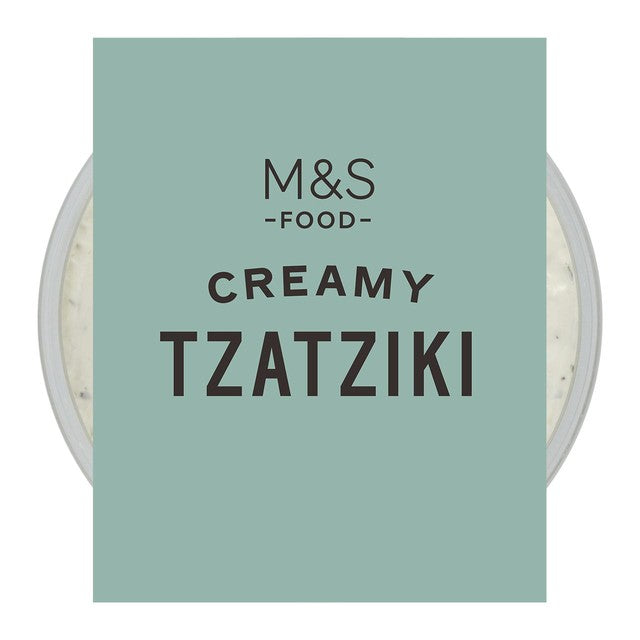 M&S Creamy Tzatziki dip 230g sleeve pack, imported from the UK.