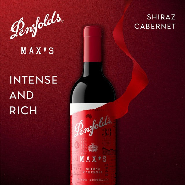 Penfolds Shiraz Cabernet red wine 75cl, imported from the UK
