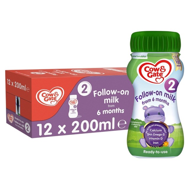 Cow & Gate follow-on milk 200ml ready to feed (British brand)