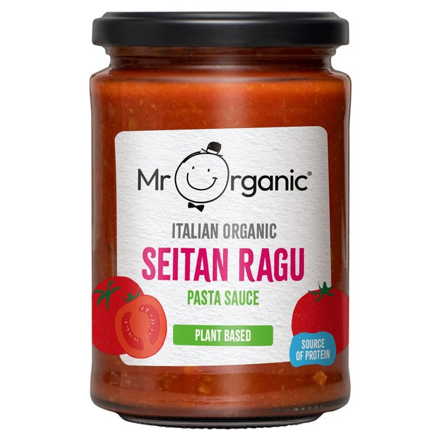 Mr Organic Seitan Ragu pasta sauce 350g, imported from the UK