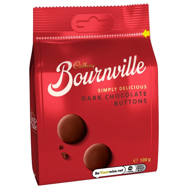 Cadbury Bournville dark chocolate giant buttons 100g - British product