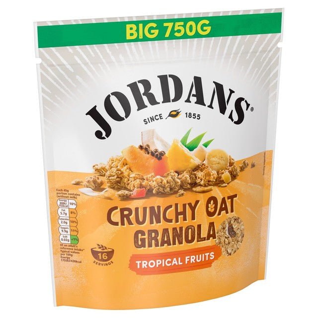 Jordans Crunchy Oat Granola Tropical Fruits 750g, UK version