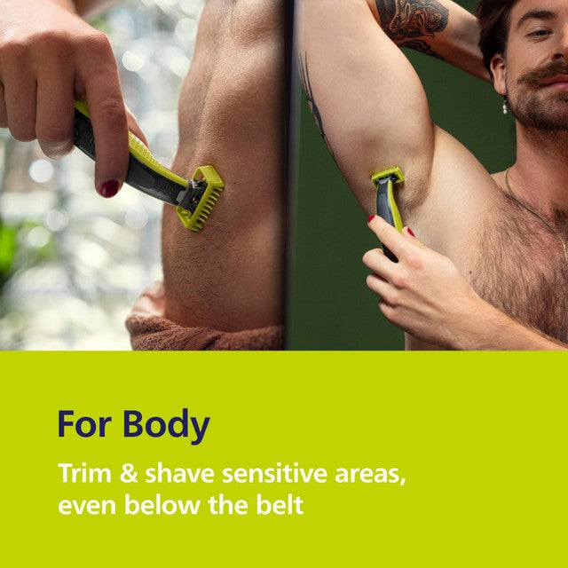 Philips OneBlade Face & Body electric shaver, imported from the UK