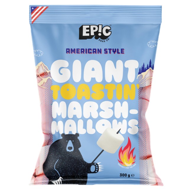 Epic giant toastin' marshmallows in a bag - British product