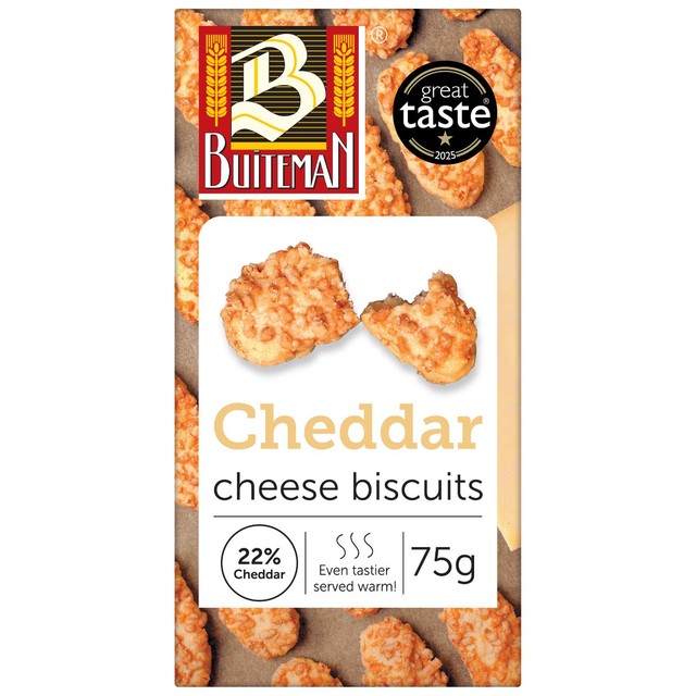Buiteman Cheddar cheese biscuits in a box - British product