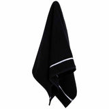 M&S Kelly Hoppen Beretta Stitch hand towel 600GSM black white (British brand)