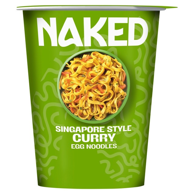 Naked Noodle Singapore Curry pot noodle 78g, imported from the UK
