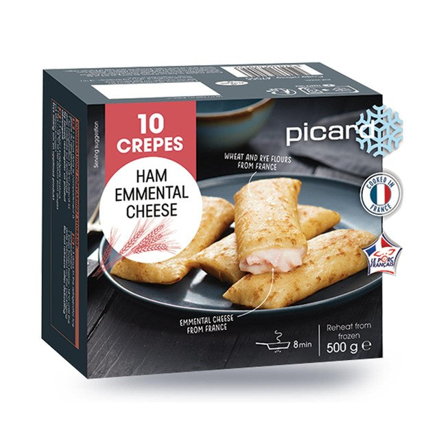 Picard Ham Emmental frozen crepes 10 pack, imported from the UK