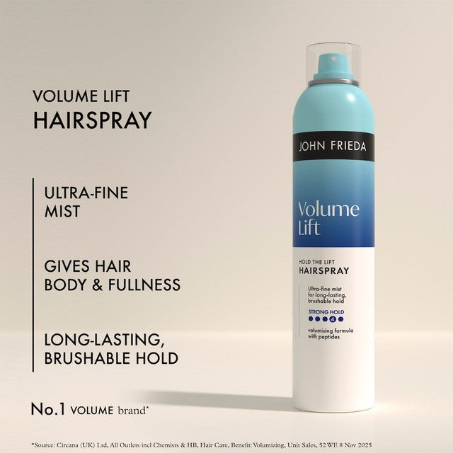 John Frieda Volume Lift Hold the Lift Hairspray, UK version