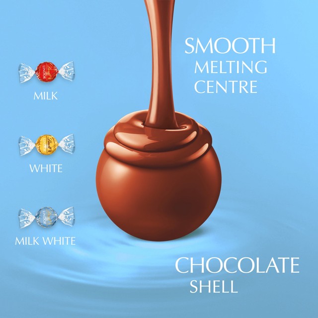 Lindt Lindor milk and white assorted chocolate truffles box (British brand)