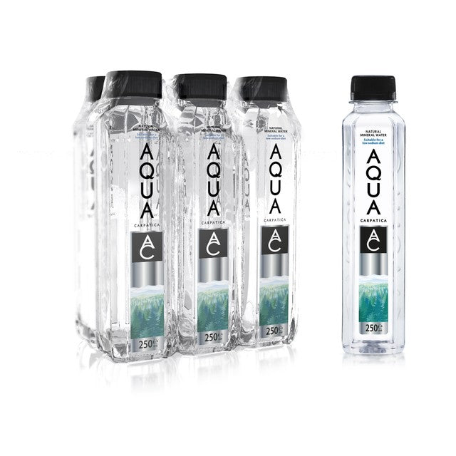 Aqua Carpatica still mineral water low sodium and nitrates 6 x 250ml - British product