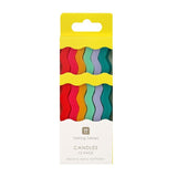 Talking Tables wavy rainbow birthday candles 12cm (British brand)