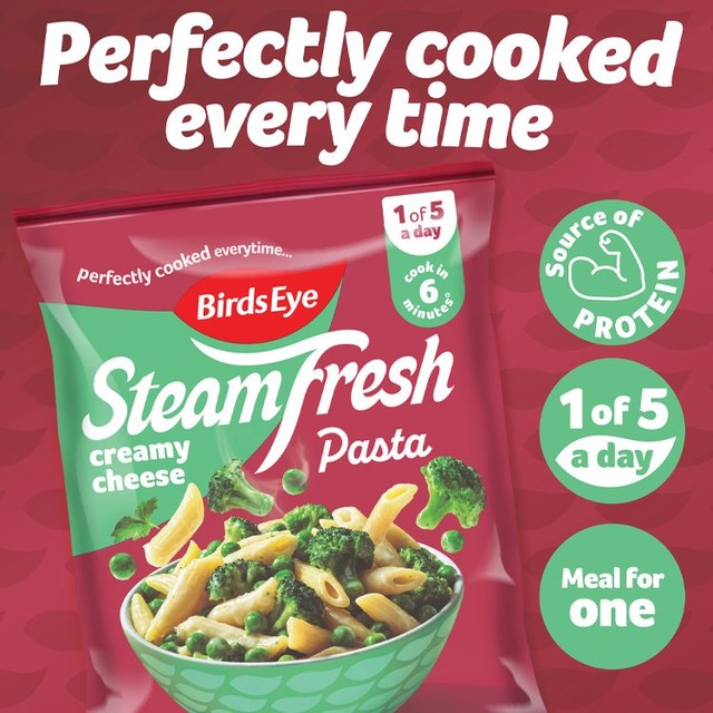 Birds Eye Steamfresh creamy cheese vegetable penne pasta (British brand)