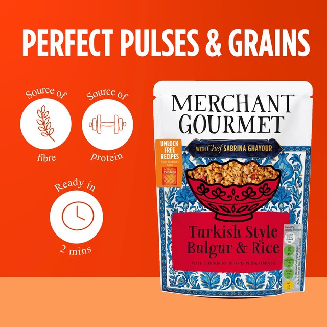 Merchant Gourmet Turkish-style bulgur and rice mix (British brand)