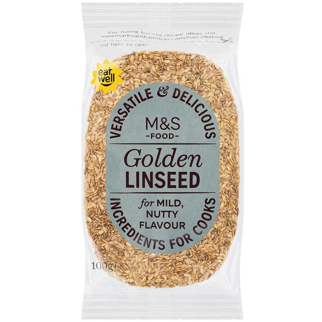 M&S Golden Linseeds original packaging bag 100g, imported from the UK