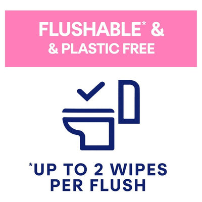 Andrex Fresh and Sensitive Flushable Toalett Hygiene Wipes 30 per pakke