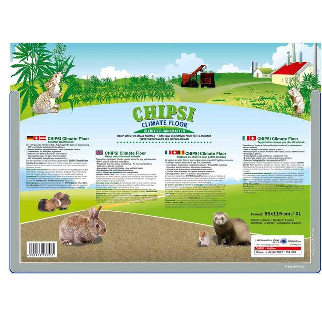 Chipsi Extra Large hemp mat for small animals 115x50cm - British product