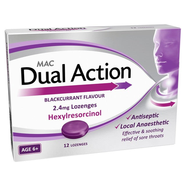 Castle Mclellan MAC Blackcurrant Lozenges 12 per pack, imported from the UK