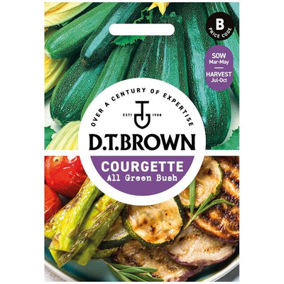 Mr Fothergills Samen D.T. Brown Zucchini All Green Bush Gemüsesamen 20 Samen