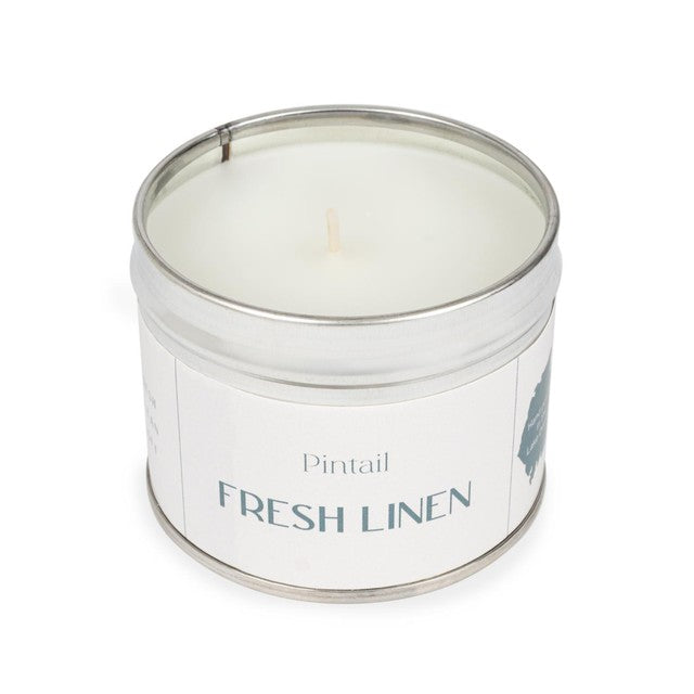 Pintail Fresh Linen candle 225g, imported from the UK