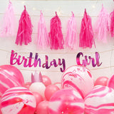 On The Wall pink birthday party decorations pack, imported from the UK