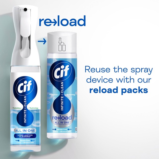 Cif Infinite Clean Sensitive Lotus and Mineral Salts cleaning spray reload 280ml - British product
