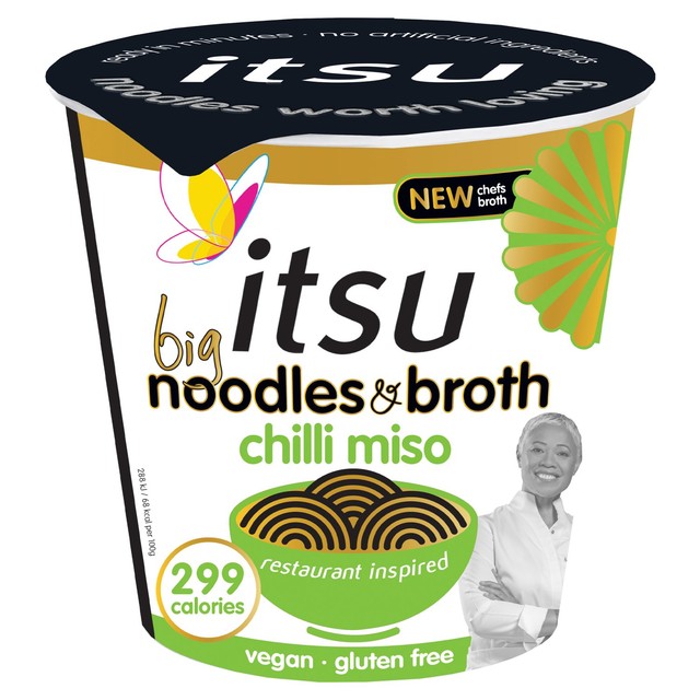 Itsu chilli miso instant noodles pot 98g, UK version