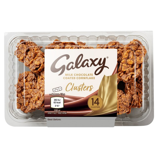 Galaxy milk chocolate clusters box, imported from the UK