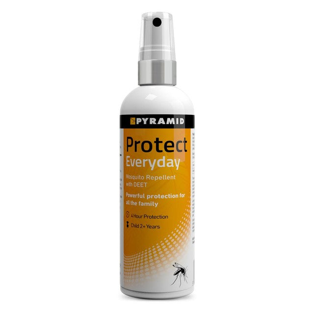 Pyramid Protect Everyday Mosquito Spray with DEET 100ml, imported from the UK