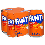 Fanta orange soft drink 330ml can (British brand)