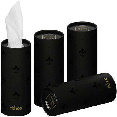 Tishoo Hyaluronsäure-infundierte 4-lagige ultraweiche Taschentücher, Belgravia Designs, Luxus-Taschentücher, 4er Pack