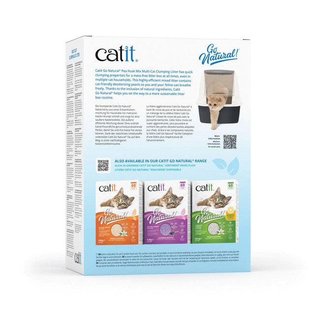 Catit Go Natural pea husk cat litter vanilla (British brand)