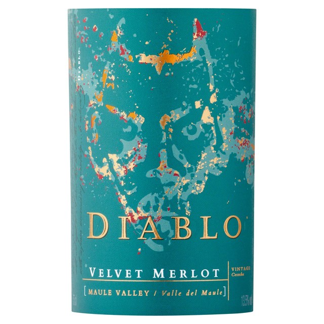 Diablo Velvet Merlot red wine 75cl - British product