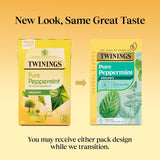 Twinings organic peppermint tea 20 teabags per pack (British brand)