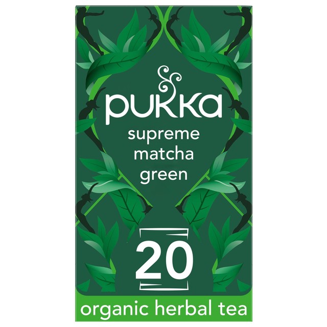 Pukka Supreme Matcha Green Herbal Tea Bags x20, imported from the UK