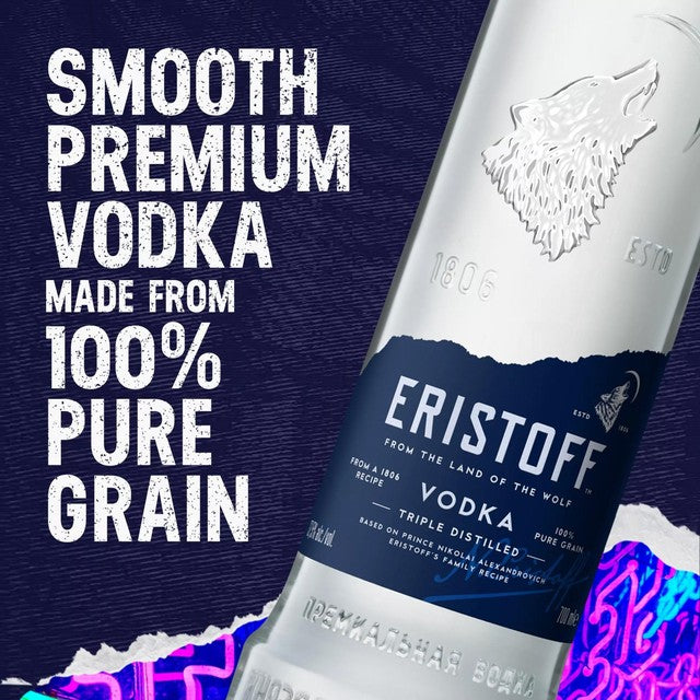 Eristoff Original Pure Grain Vodka 70cl - British product