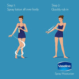 Vaseline cocoa radiant body moisturiser spray 190ml (British brand)