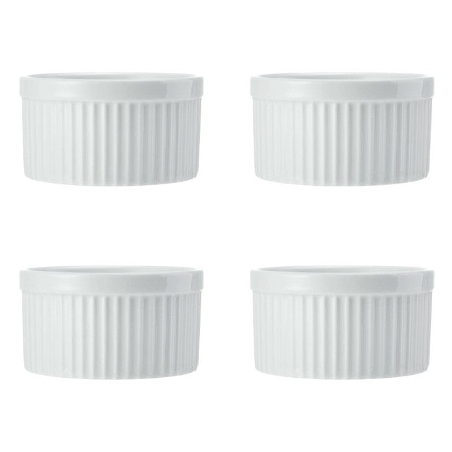 Mikasa Chalk 4pc porcelain ramekin set 10cm, imported from the UK