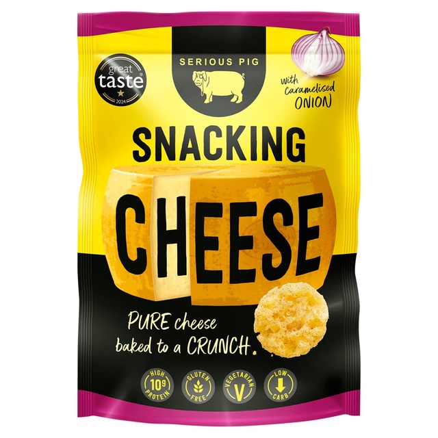 Serious Pig caramelised onion snacking cheese 24g (British brand)