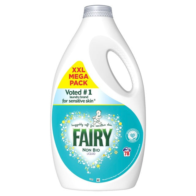 Fairy Non Bio Washing Liquid 72 Washes for Sensitive Skin - British product
