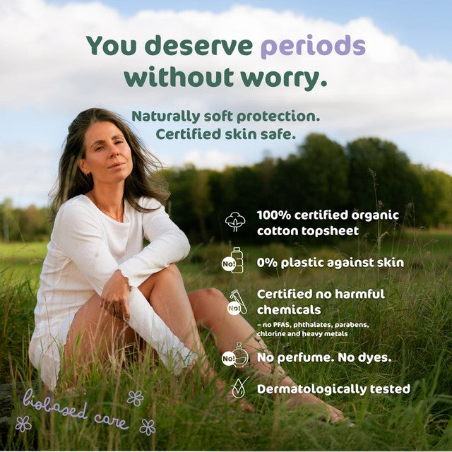 Naty Super Sanitary Pads 12 Pack, imported from the UK