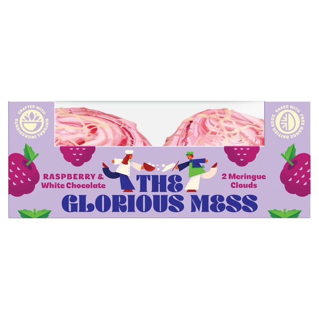Flower & White Raspberry meringue cloud 260g - British product