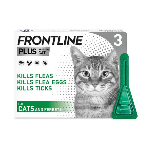 Frontline Plus flea and tick cat treatment - British product